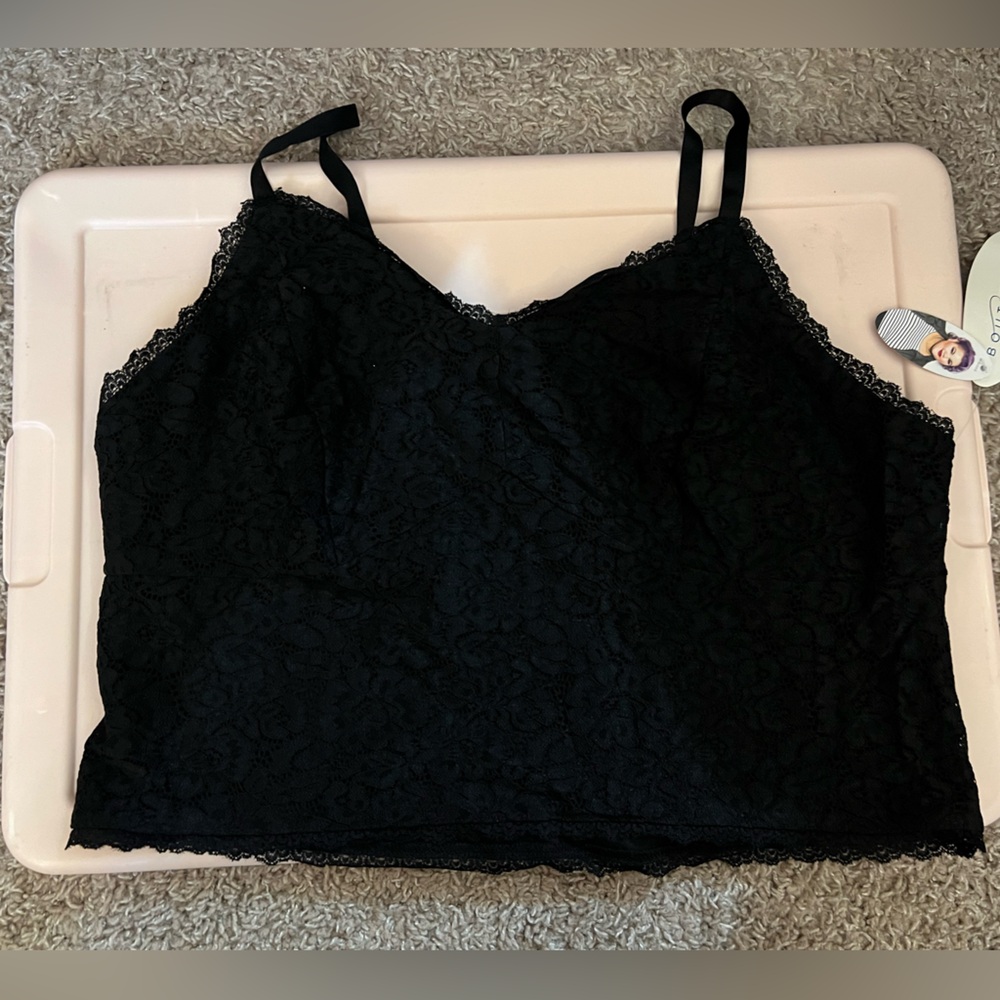 Ashley Nell Tipton Black Bandeau Intimates Sleepwear